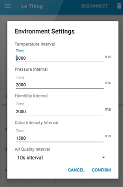 Screenshot: Changing Android Environment settings