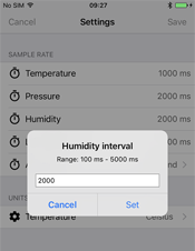 Screenshot: Changing iOS Environment settings