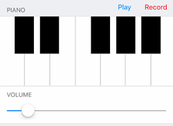 Screenshot: iOS piano keyboard