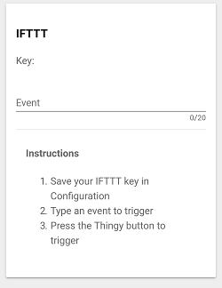 Screenshot: Web IFTTT