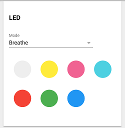 Screenshot: Web LED buttons