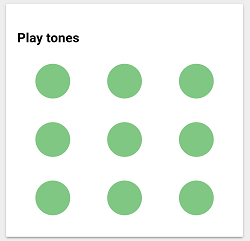 Screenshot: Web 'Play tones' buttons
